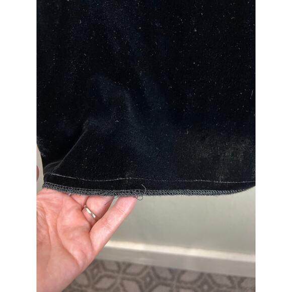 Nili Lotan Dress M Ribbon Trimmed Shift Dress Black Velvet Black Tie Gala - Picture 7 of 11